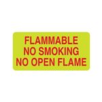 Luminescent Flammable No Smoking No Open Flame Sign 6x12